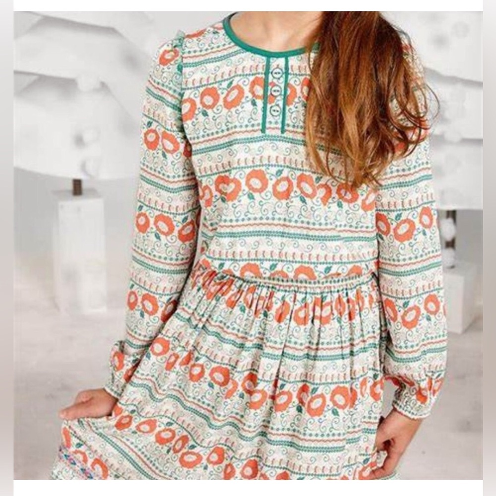 Matilda Jane Girls 8 Spirited Song Long Sleeve Dress